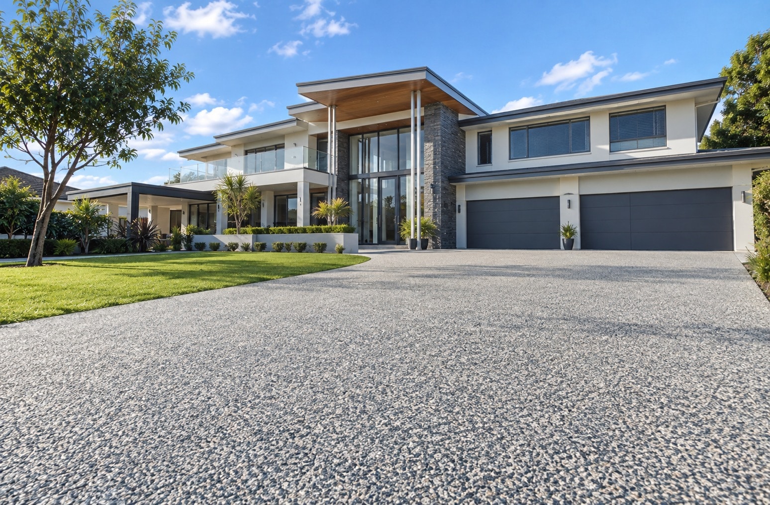 Concrete driveway at a home in Bouvard, Western Australia